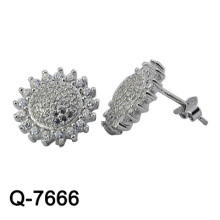 Jóias de prata dos brincos da forma do projeto 925 novos (Q-7666. JPG)